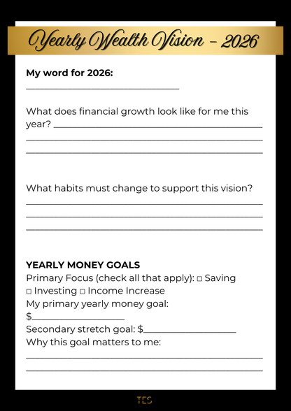 The TES Rich Girl Wealth Digital Planner