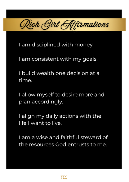 The TES Rich Girl Wealth Digital Planner