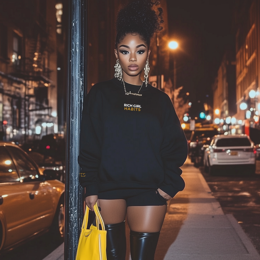 Rich Girl Habits Sweatshirt (Embroidered)